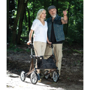 EXPLORER M Outdoor Rollator, mit Softbereifung, HMV, große Vorderräder, der ''SUV''-Rollator, Alu nur 9.0kg, bis 200kg (#1236215)