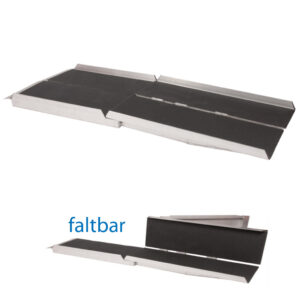 Rollstuhl Kofferrampe 240x76cm, HMV:22.50.01.0024, belastbar bis 300kg, Rampe aus Aluminium, faltbar, mit Friktionsbelag