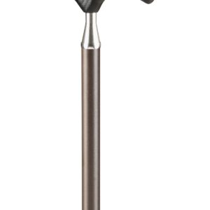 Leichtmetallstock mit Derbygriff SOFT in Carbonoptik, Farbe struktur braun, verstellbar 74-94cm, bis 100kg (Serie 507)