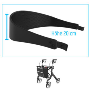 Rückengurt Comfort für XEON und Athlon Rollator, schwarz, 81cm, Breite ca. 20cm (#15009)
