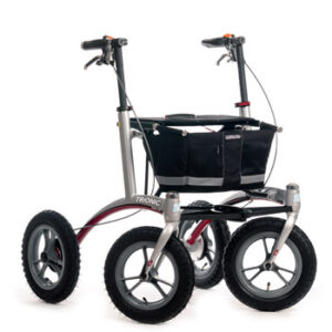 Trionic Rollator Walker 12er, Outdoor Rollator schwarz/schwarz/grau, Lagervariante (Sofortlieferprogramm)