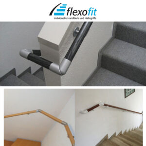 Flexofit Handlauf für den Innenbereich, zu Hause, in Einrichtungen oder Behörden, versch. Dekore, Stahlrohr 35mm, laminiert, inkl. Montageservice* Angebot kostenlos anfordern