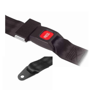 Sicherheitsbeckengurt für Rollstühle, Positioniergurt E mit Metallösen an beiden Enden, Länge 1,50cm, Gurtbreite 50mm (1117267)