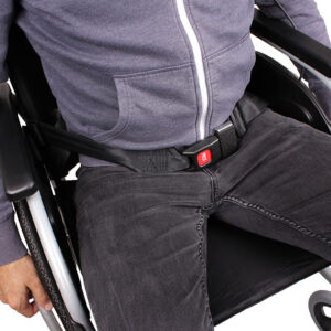 Positioniergurt mit 2-Punkt-Metallschloss, Rollstuhlgurt, Sicherheitsgurt Standard,  L 180cm x B 5cm