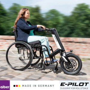Alber E-Pilot, 15 km/h inklusive Küschall Compact Aktivrollstuhl montierbar, inkl. TÜV Abnahme, elektrisches Rollstuhlbike, Zuggerät mit Rollstuhl (#13899)