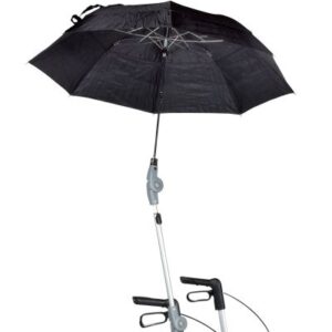 Schirm für Gemino Rollatoren, Original Sunrise Medical, Serie Gemino 30, 30M und 30S, Regenschirm komplett inkl. Halterung