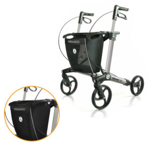 wieder verfügbar = Gemino Rollator 30 Titanium inkl. CITY-Gepäcktasche, Gemino 30 Original, Leichtgewichtrollator Sparset