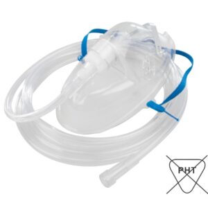 AEROpart Sauerstoff-Atemmaske für Erwachsene mit Verbindungsschlauch für Sauerstoffgeräte