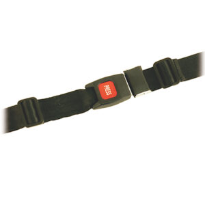 Sicherheitsgurt Sigu 1 (lang), für Rollstühle, Nutzlänge 165cm, 40mm breit, PRESS-Tasten-Metallschloss (#10481)