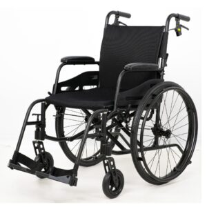 Meyra Hi-Fortune Leichtgewichtrollstuhl, leichter Transport- und Reiserollstuhl, nur 10kg, Selbstfahrerversion mit 22'' Rädern, duales Bremssystem