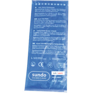 Kalt-Warm Kompresse 12x29 cm, mehrfach verwendbar, Kunststofffolie, blaues & weiches Gelkissen, für Kalt- oder Warm-Anwendung, mikrowellengeeignet