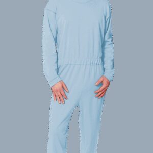 Suprima CareBasic Pflegeoverall, hellblau, lang, Reißverschluss im Rücken und am Bein mit Sicherung