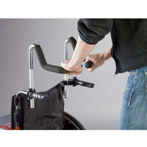 Schiebegrifferhöhung Easy Push Premium SGE-2, mit Schnellspannern, Universal höhenverstellbare Schiebegriffverlängerung EasyPush SGE-2 für Rollstühle (Paar)