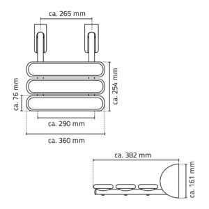 Duschklappsitz / Duschsitz Pro mit Holzoptik Sitzfläche bis 130 kg, sehr platzsparend