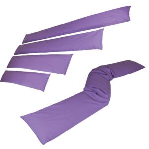 PurplePos VariMed Lagerungs- und Positionierungskissen, HMV, inkl. 2 Bezügen = Inkontinenzschutzbezug vollvernäht + extra Baumwollbezug mit Reißverschluss, lila