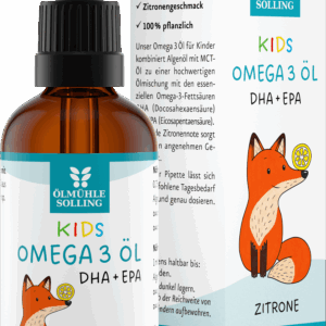 Omega 3 Öl für Kinder mit Zitrone, DHA + EPA 50 ml