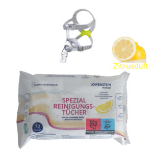 5 x Löwenstein Spezial-Reinigungstücher Zitrus (frischer Zitrusduft), neu im Flow Pack á 72 Stück, 14x19cm(#1235956)