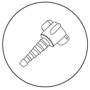 HUM Sauerstoff-Anschlusstülle, Konnektor