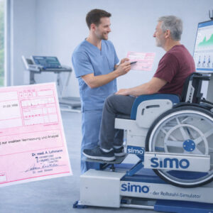 SIMO – der Rollstuhl-Simulator - Messung für Ihren Aktivrollstuhl ärztlich verordnungsfähig zur Beantragung bei Ihrer Krankenkasse/Unfallkasse/BG - jetzt Termin vereinbaren