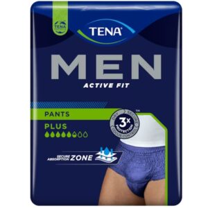 Die neue Tena Men Active Fit Pants Plus blau, HMV, Inkontinenzunterwäsche für Männer, Einwegpants bei mittlerem bis starkem Harnverlust (S/M = 12 Stück) (L/XL = 10 Stück)
