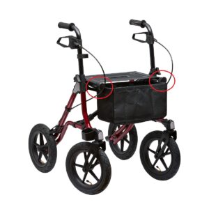 Abdeckkappe für Sitzrohr vorne, für Dietz Taima XC, Eco, Taima M GT Rollatoren (2er Set) für Modelle bis !!Q1. 2024!!