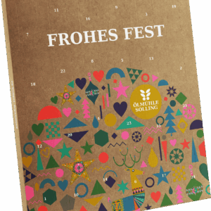 Adventskalender 2026 24 Bio-Spezialitäten in der 20 ml Flasche Frohes Fest