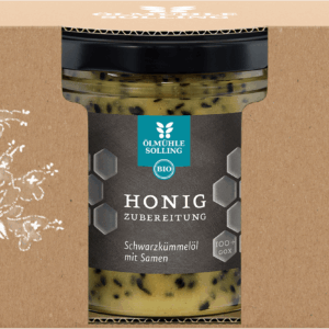 Honigzubereitung mit Schwarzkümmelöl im 180 g Glas 3 x 180 g im Set