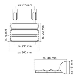 Duschklappsitz / Duschsitz Pro mit Holzoptik Sitzfläche bis 130 kg, sehr platzsparend