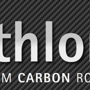Rollator Athlon Premium Carbon-Rollator (M), Ferrari Rot mit TPE Bereifung nur 5,1 kg, mit Einkaufstasche & Stockhalter (#1116775)