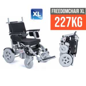 FreedomChair A09 XL Falt-Elektrorollstuhl, schmaler & wendiger XL-Rollstuhl bis 227kg