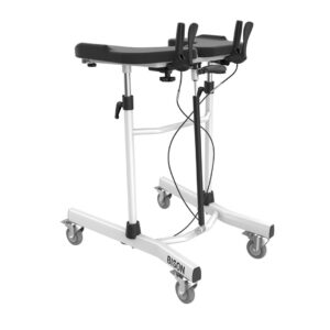 Mobilex Bison Gehtrainer inkl. Gasdruckfeder, Gehwagen zur Unterstützung beim Gehtraining und bei Gleichgewichtsstörungen, aktiv Stehen und Laufen erlernen, bis 150kg