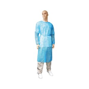 Besucherkittel ratiomed blau Standardgröße XL (10 Stk.) ca. 140x130cm (B x L) latexfrei, Gummiband am Ärmel