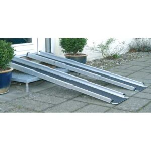 Mobilex TR Aluminium Rollstuhl-Teleskoprampe Alligator, HMV, 19 cm, versch. Längen (150-210-300cm), bis 225kg belastbar