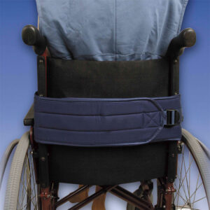 Biocare Basis Klett Rollstuhlgurt, XL blau, Patientensicherungssystem im Rollstuhl, mit Klettverschluß