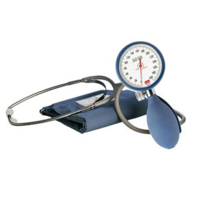 Boso BS 90 Blutdruckmessgerät, aneroid, inkl. Zugbügel-Klettmanschette (22-32 cm) und Stethoskop, überdrucksicheres Manometer, Skala Ø60mm (AV)