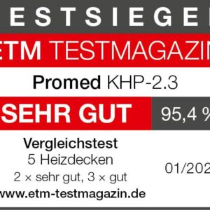 Promed Kuschelheizdecke KHP-2.3 G, 10 einstellbare Temperaturstufe, Größe 180 x 130cm
