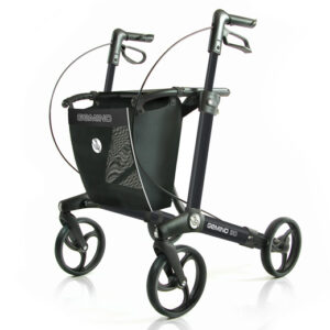 Gemino Rollator 30 Black, Aluminium Leichtgewicht-Rollator, Körpergröße 150-200cm (#3380)