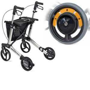 Räder Bremssystem SpeedControl für Sunrise Medical Gemino 30 Rollator (Räderssatz einzeln ohne Rollator) zum Anbau an Gemino 30 & Gemino 30 Walker