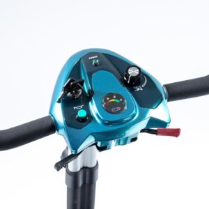 Mini Scooter Heartway Elba Lithium (S19-Brio Blau Metallic), faltbares Elektromobil mit Luftbereifung, 6 km/h, bis 115kg