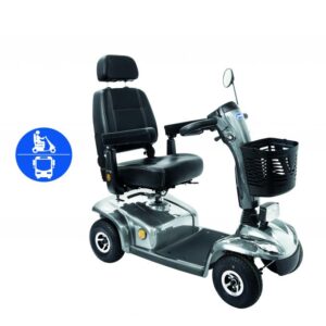 Elektromobil Leo ÖPNV, 6 km/h silber, Scooter von Invacare das smarte Seniorenmobil/E-Mobil, NEU: mit ÖPNV-Zulassung für Bus & Bahn (#14414)