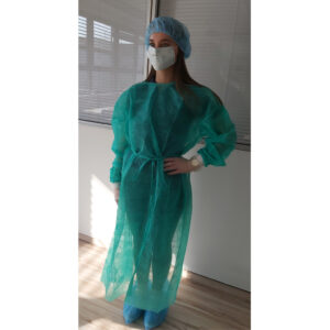 MRSA Set 10teilig, zur Eindämmung und Pflege bei MRSA-Patienten (2x Handschuhe, 1x OP-Maske, 1x Baretthaube, 1x Schürze, 1x Untersuchungskittel, 2x Schuhüberzieher, 1x Einschlagtuch, 1x Abwurfbeutel)
