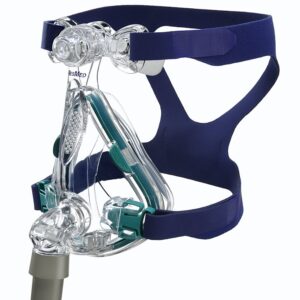 Mirage Quattro Full Face Maske CPAP von ResMed, die bewährte Nasen- und Mundmaske, mit Kopfband & Ausatemventil (#2378)