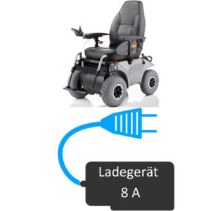 Original Meyra Ladegerät 8A für den Optimus 2, Standard Ladegerät, geeignet für 50-80Ah Batterien, Lieferung beinhaltet nur das Ladegerät (#14967)