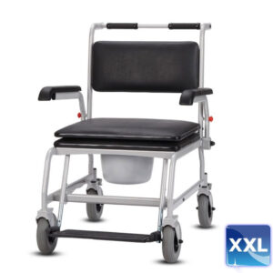 Bischoff & Bischoff Toilettenrollstuhl XXL, Sonderbau, bis 250kg belastbar, SB 55-70cm
