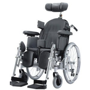 Bischoff & Bischoff Triton Sitzbreitenverstellbarer Pflegerollstuhl, Multifunktionsrollstuhl mit vielen Extras + Komfort, Sitzbreite einstellbar zwei Varianten, bis 125kg (#3117)