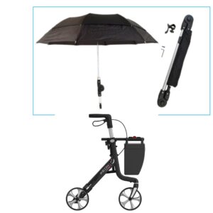 Schirm inkl. Halterung für Xeon Rollator, Original Xeon Zubehör, perfekt abgestimmt, Rollatorschirm zum Schutz vor Sonne & Regen