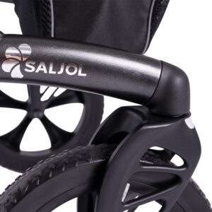 Saljol Alu Rollator, Barolo Red, Kork Design, Aluminium Ultra Leichtgewicht Rollator, All-Terrain (Indoor + Outdoor), nur 6.4kg, bis 150kg (#1236226)